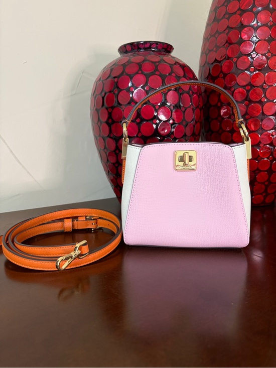 kate spade Handbags - Kate Spade Phoebe Mini Top Handle Crossbody Pink, White and Orange Colorblock